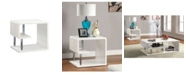 Furniture of America Lazer White End Table